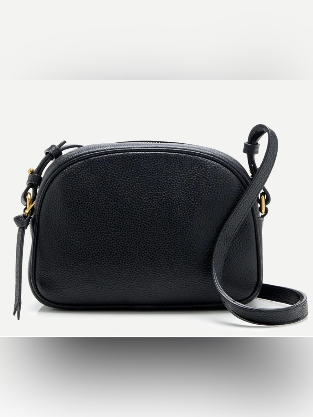 J. Crew Black Leather Devon Crossbody Camera Bag